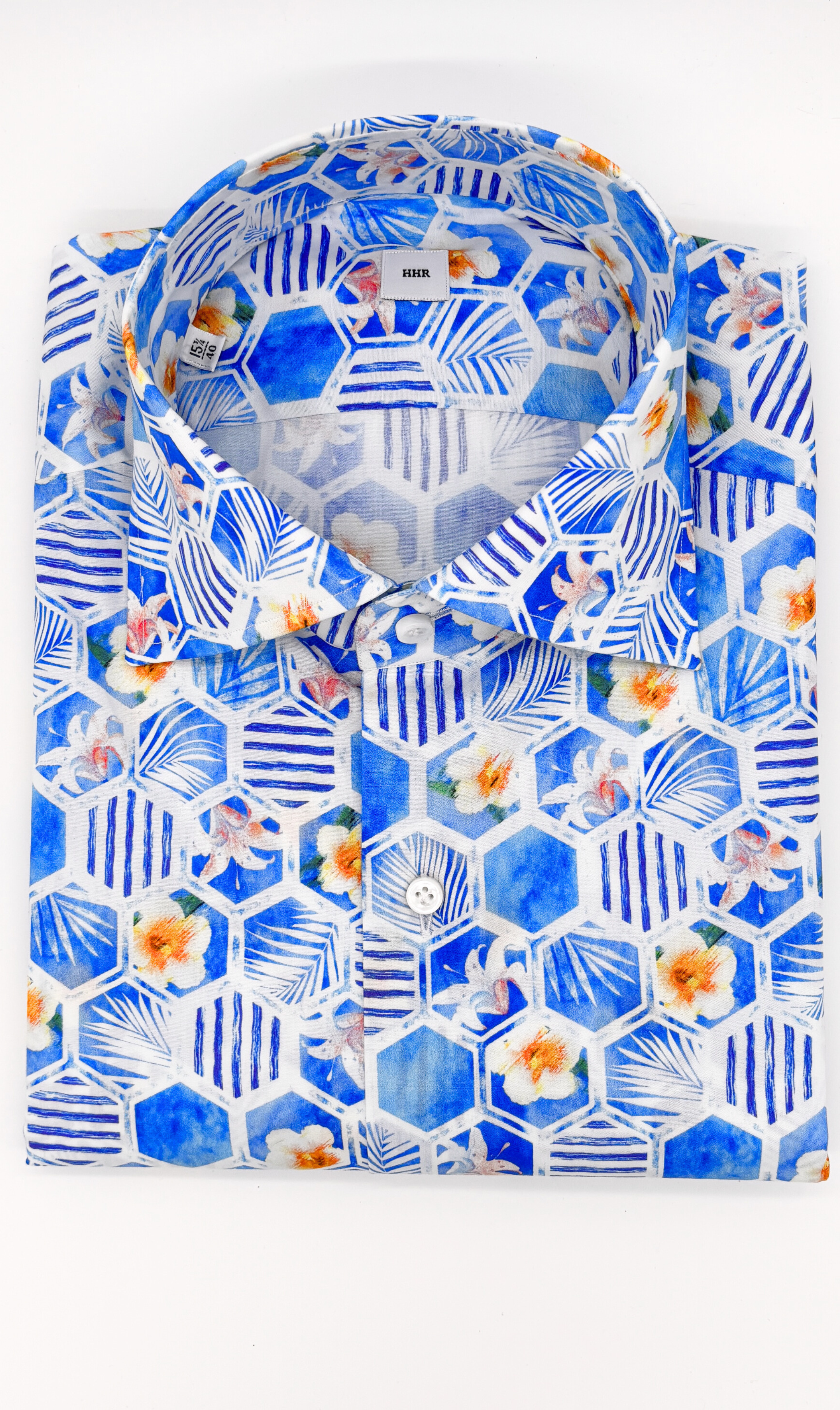 Herrenhemd Slim Fit Blumen Print Sartoriali No. 6