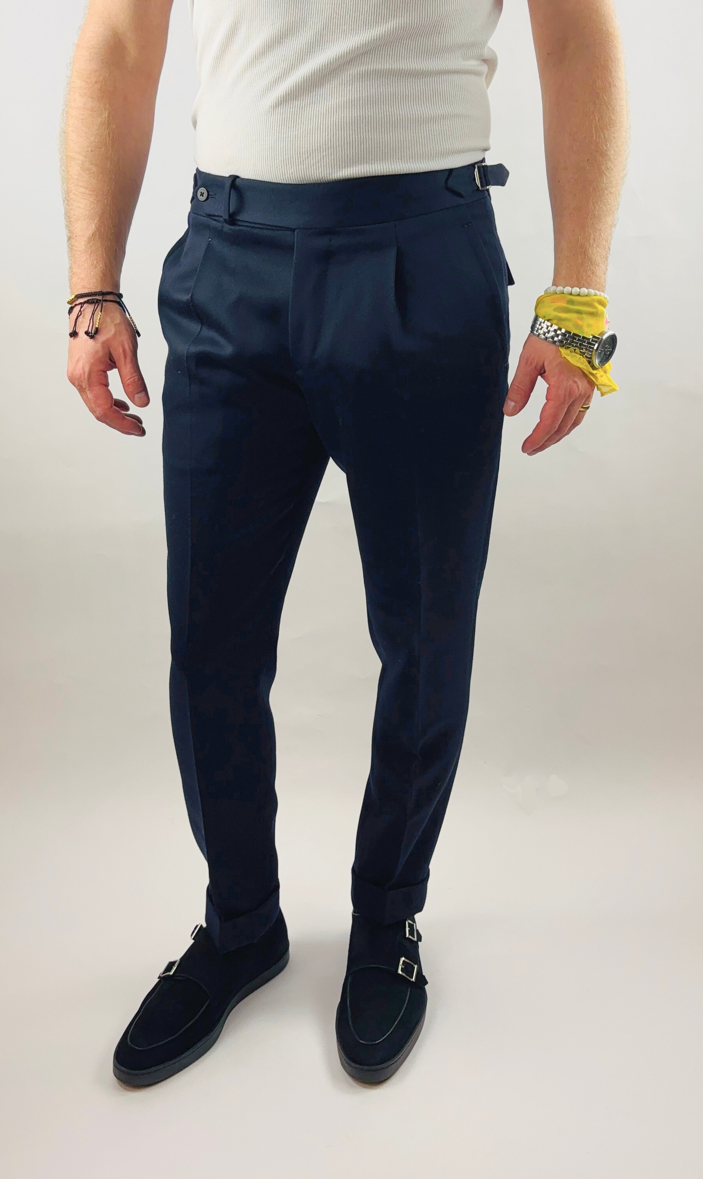 Hose Extra Slim Fit in Blau mit Sideadjuster