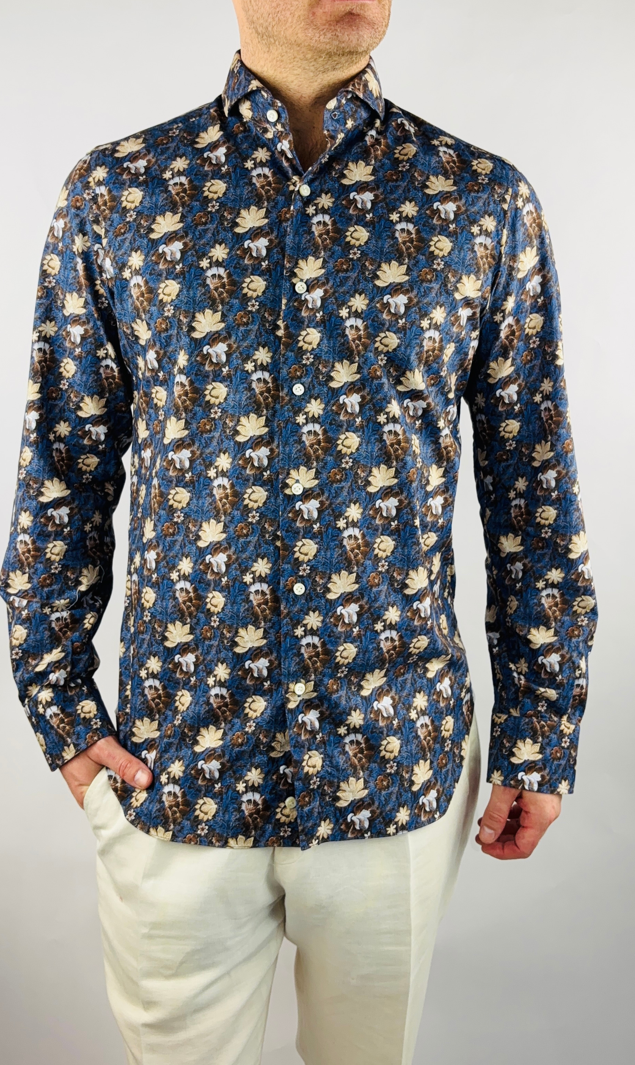 Herrenhemd Blumenmuster Regular Fit Sartoriali No. 18 - Sample