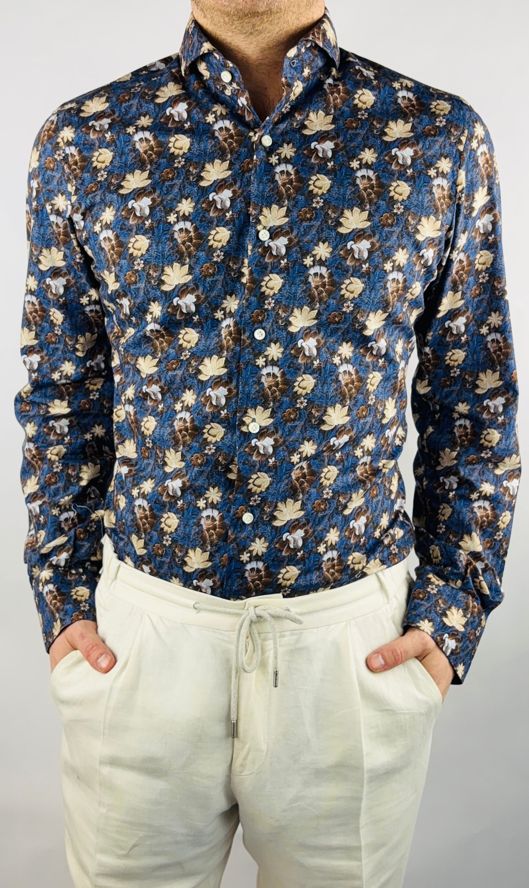 Herrenhemd Blumenmuster Regular Fit Sartoriali No. 18 - Sample